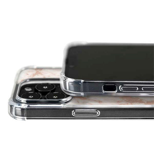 White Rose Gold Marble iPhone 15 Pro MagSafe Case